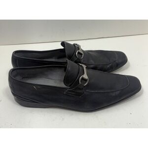 Magnanni Mens Leather Hendidos Horsebit Black Loafers Shoes Sz 12